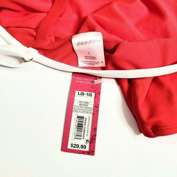 Xhilaration Juniors' Contrast Binding One Piece Re - Picture 5 of 6